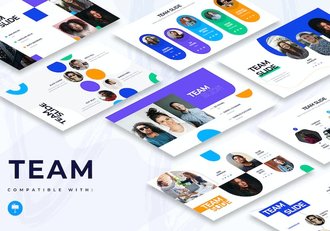 企业团队组织架构人员介绍信息图Keynote模板 - 顶尖PPT