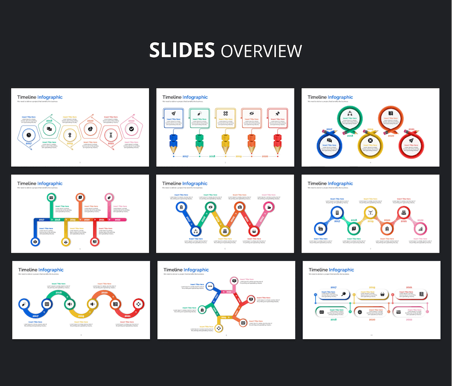 项目进度时间轴信息图可视化PPT模板 - 顶尖PPT