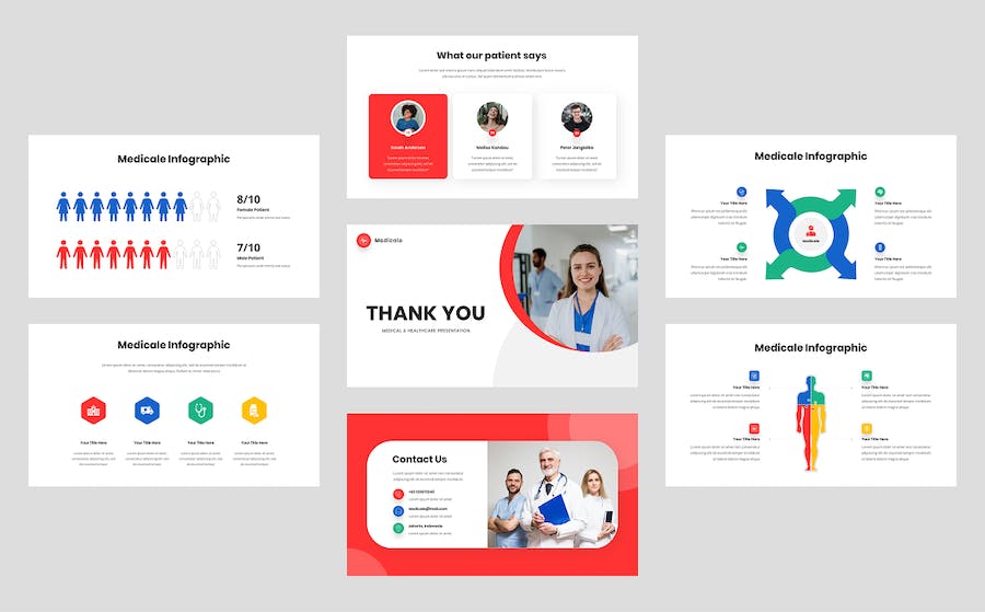医疗保健健康管理知识普及Keynote模板 - 顶尖PPT