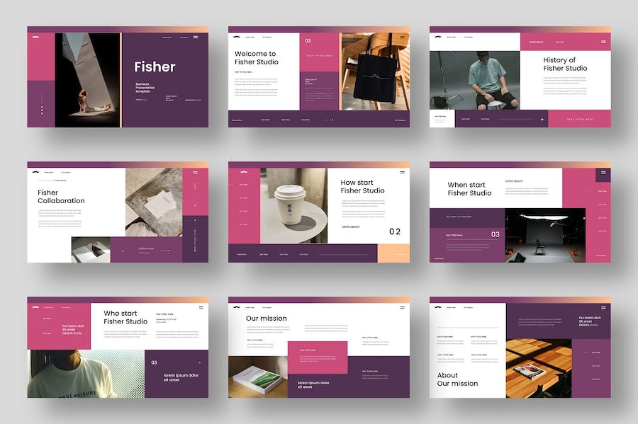 国外扁平化创意商业商务keynote模板 - 顶尖PPT