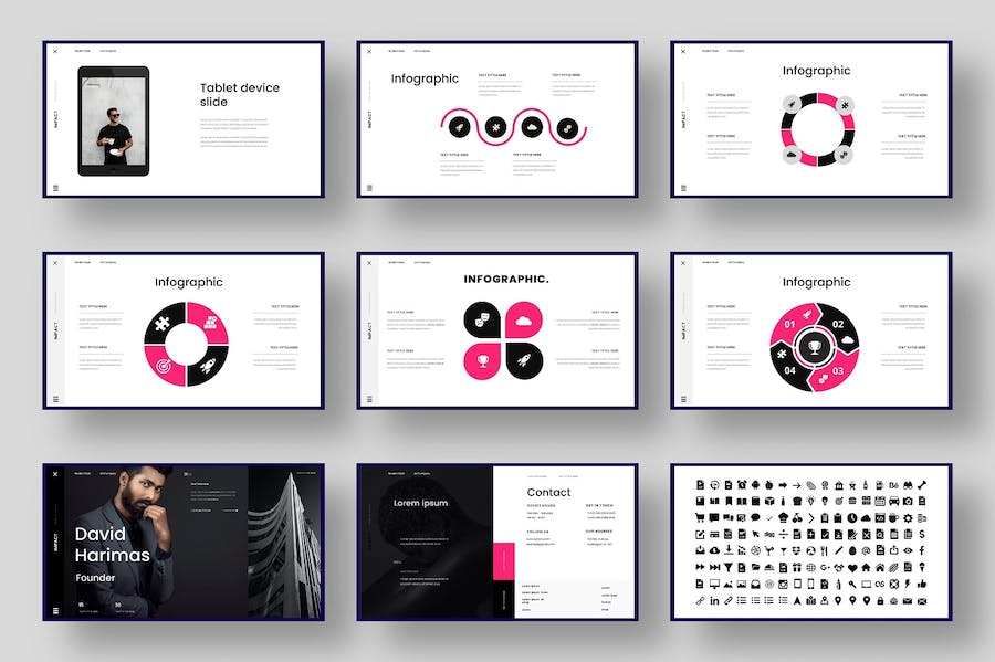 欧美商业商务风格企业宣传展示keynote模板 - 顶尖PPT