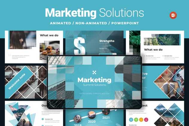 营销峰会动画解决方案PPT模板 - 顶尖PPT