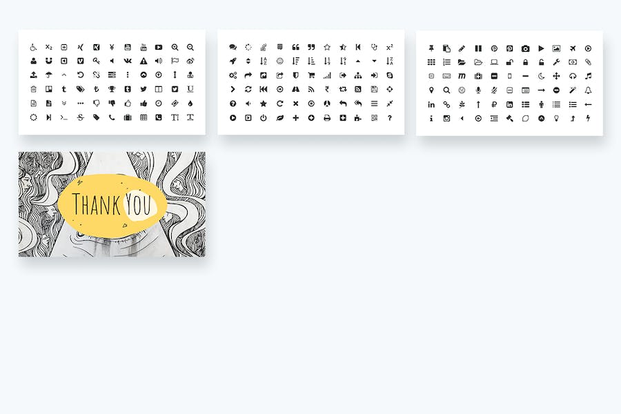 创意线条手绘涂鸦插画商业商务ppt模板 - 顶尖PPT