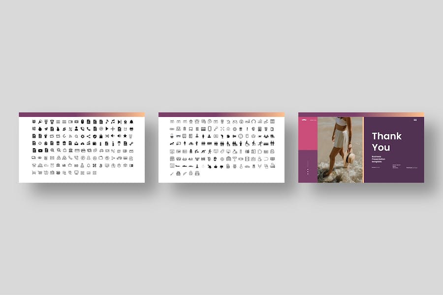 国外扁平化创意商业商务keynote模板 - 顶尖PPT