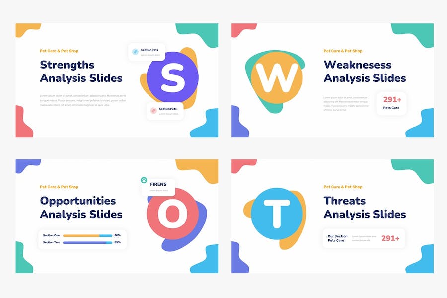 宠物护理宠物商店推介PPT模板 - 顶尖PPT