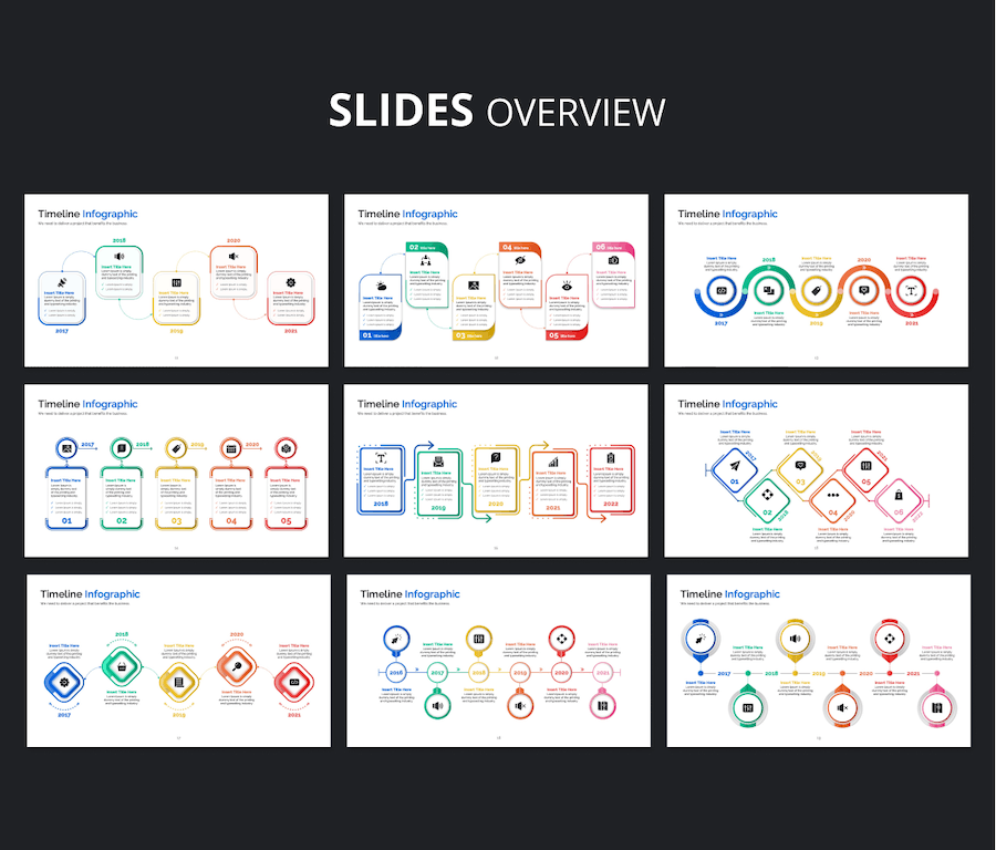 项目进度时间轴信息图可视化PPT模板 - 顶尖PPT