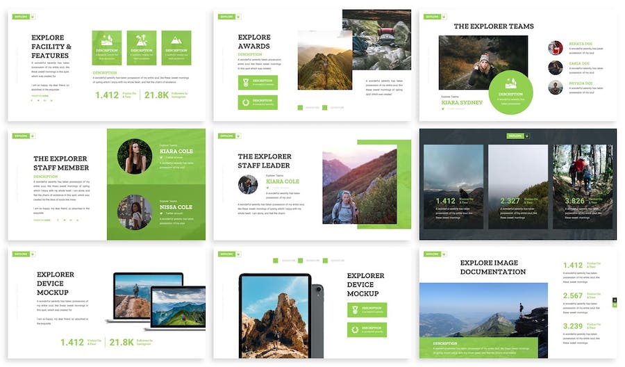 探索冒险旅游攻略推介方案PPT模板 - 顶尖PPT