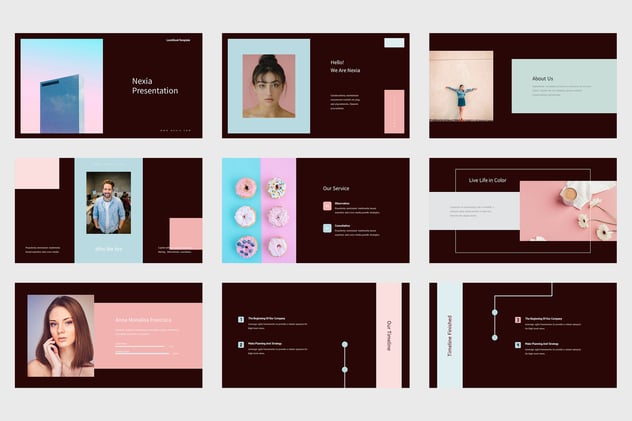 柔和色彩简约风格keynote模板 - 顶尖PPT