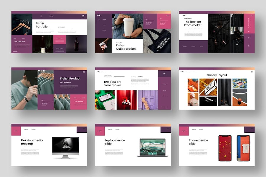 国外扁平化创意商业商务keynote模板 - 顶尖PPT