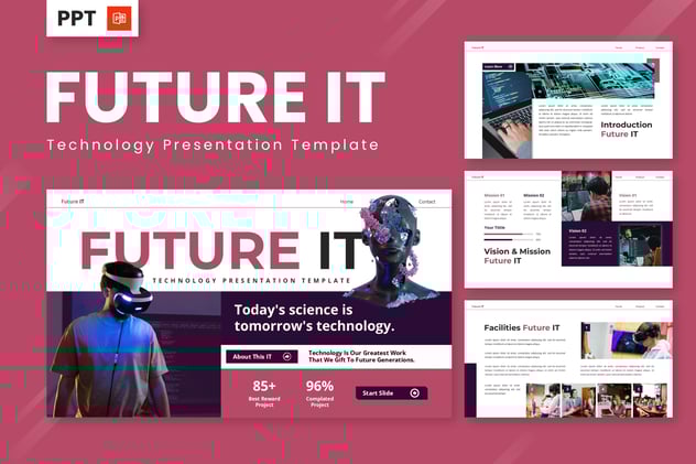 未来IT技术人工智能PPT模板 - 顶尖PPT