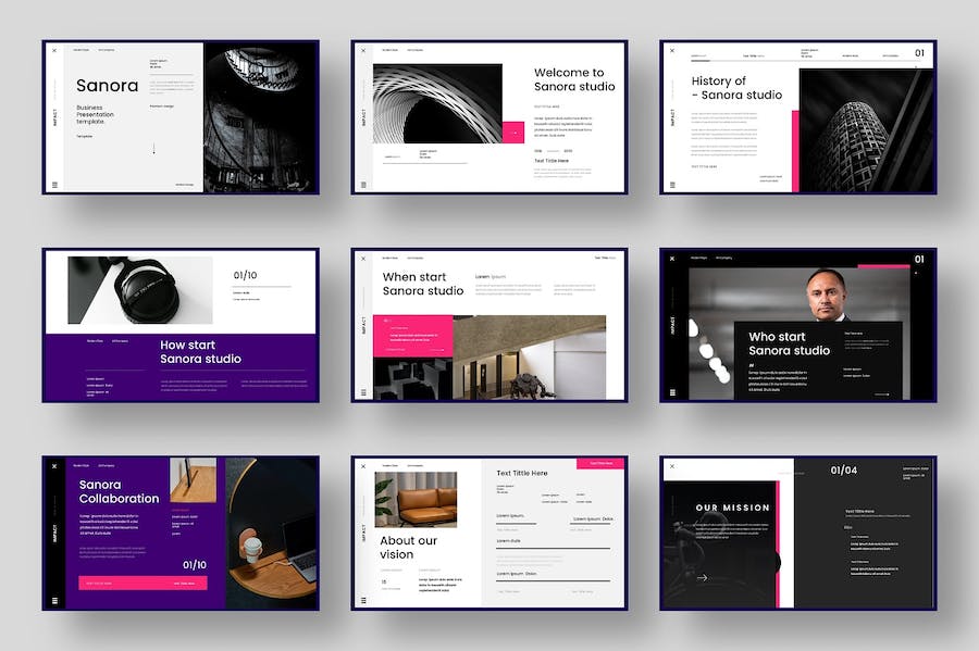 欧美商业商务风格企业宣传展示keynote模板 - 顶尖PPT