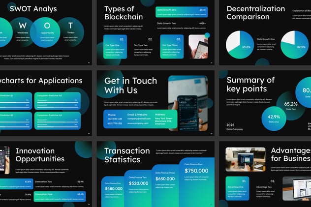 区块链金融科技keynote模板 - 顶尖PPT