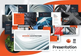 现代建筑地产PPT模板 - 顶尖PPT