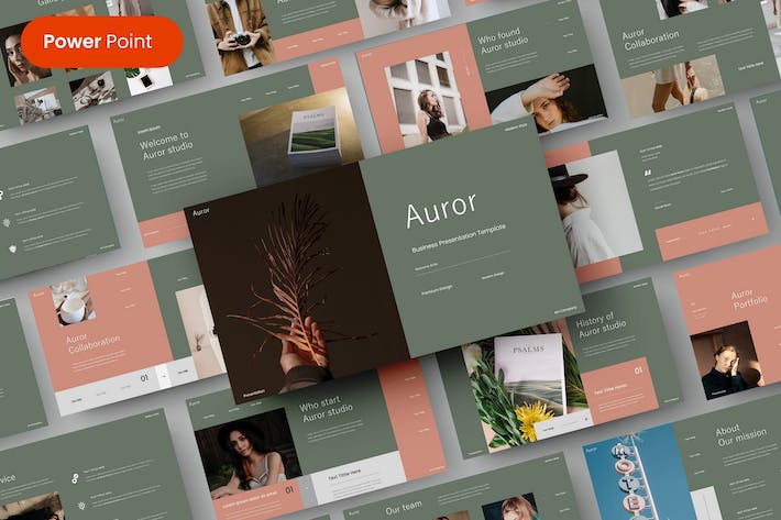 极简复古配色团队成员介绍展示PPT模板 - 顶尖PPT