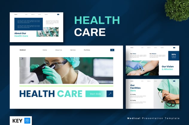 医疗健康领域演示文稿keynote模板 - 顶尖PPT