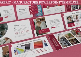 布料制造服装设计PPT模板 - 顶尖PPT