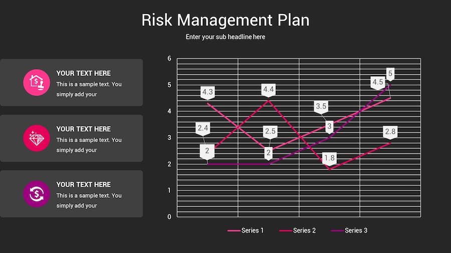 风险管理计划深色主题Keynote模板 - 顶尖PPT