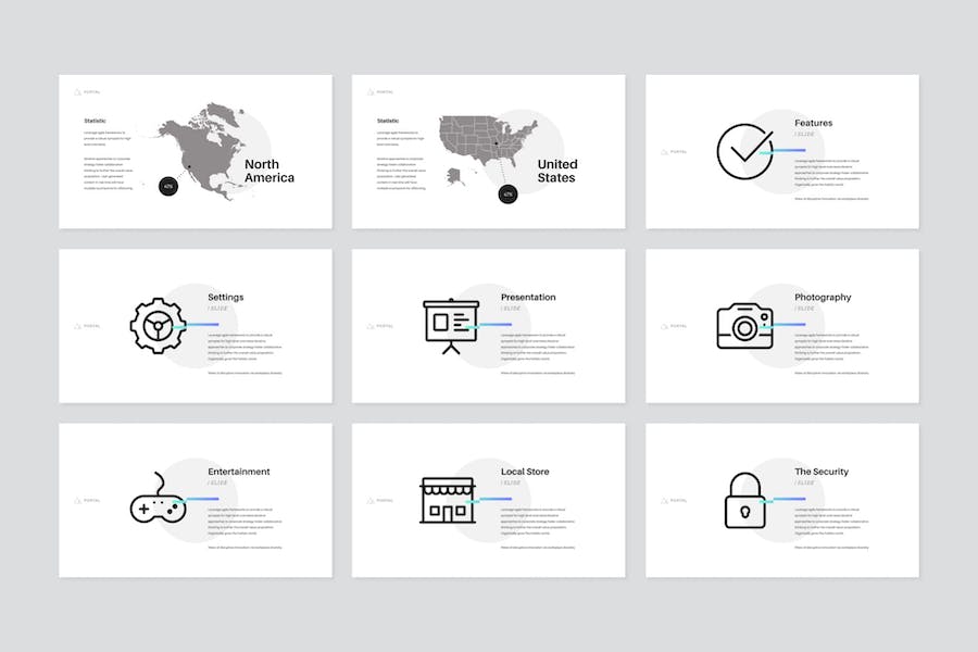 门户网站项目介绍Keynote模板 - 顶尖PPT