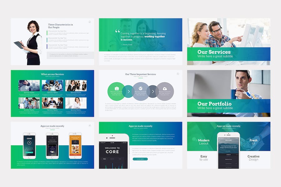 蓝色大气商业计划年总结企业合作团队介绍多用途keynote模板 - 顶尖PPT