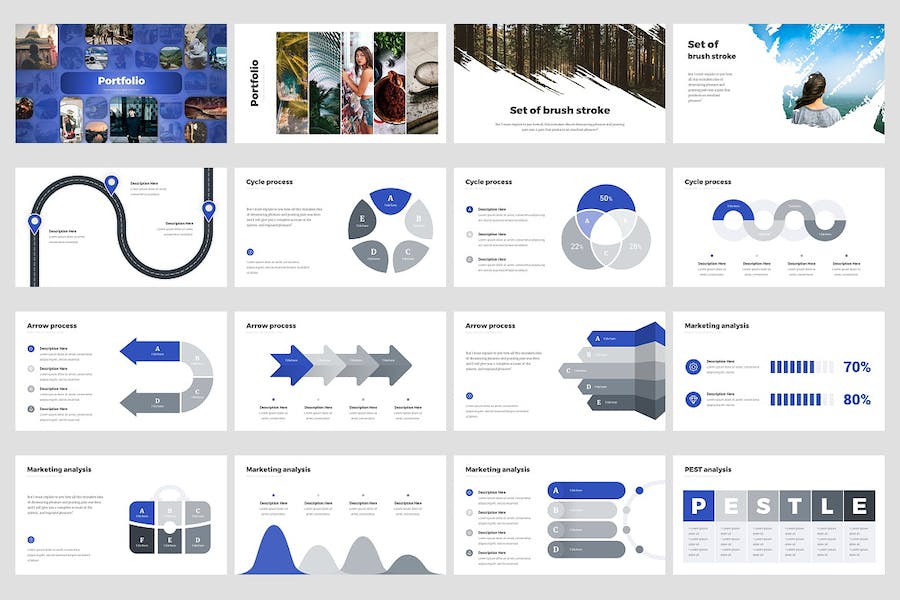 创意国外商业解决方案商业计划通用PPT模板 - 顶尖PPT