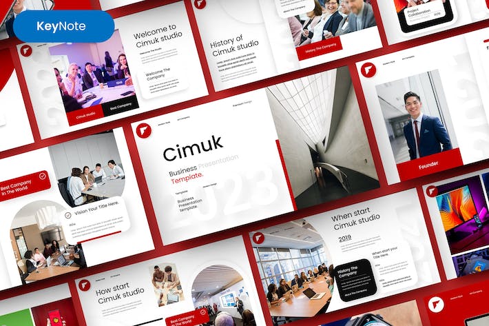 国外商务风格企业团队展示介绍通用keynote模板 - 顶尖PPT