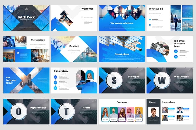 高级商务汇报信息图表Keynote模板 - 顶尖PPT