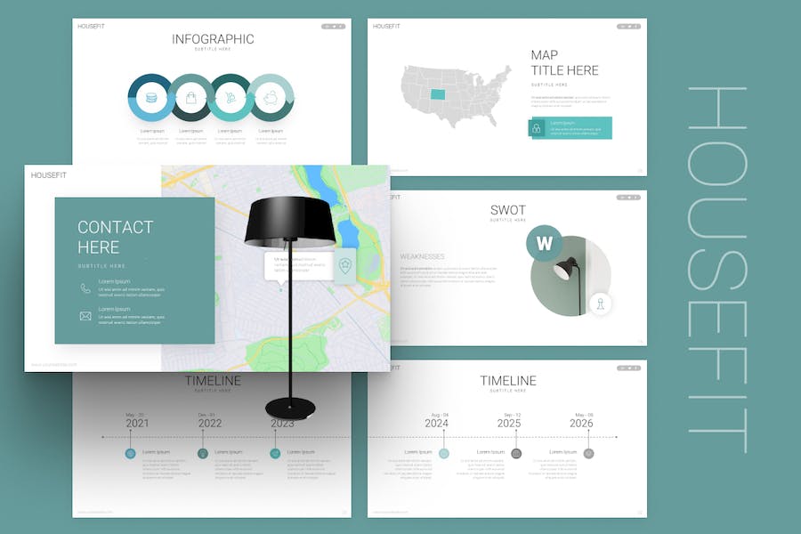 家居装修室内展示PPT模板 - 顶尖PPT