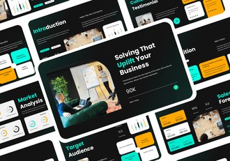 人工智能解决方案AI业务演示PPT模板 - 顶尖PPT