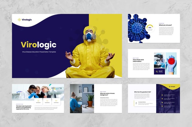 流感病毒治疗预防教育PPT模板 - 顶尖PPT