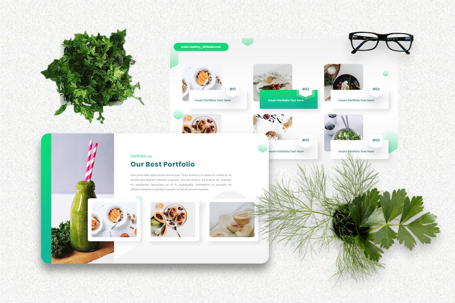 健康生活方式养生推广PPT模板 - 顶尖PPT