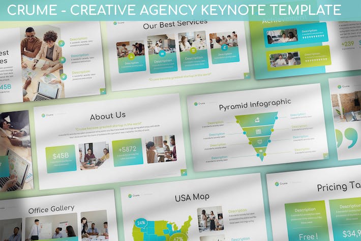 创意机构主题keynote模板 - 顶尖PPT