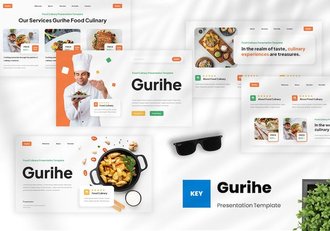 食品烹饪美食推荐Keynote模板 - 顶尖PPT