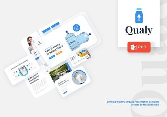 净化水饮用水公司PPT模板 - 顶尖PPT