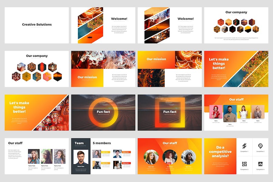 创意商业计划企业解决方案团队介绍通用keynote模板 - 顶尖PPT