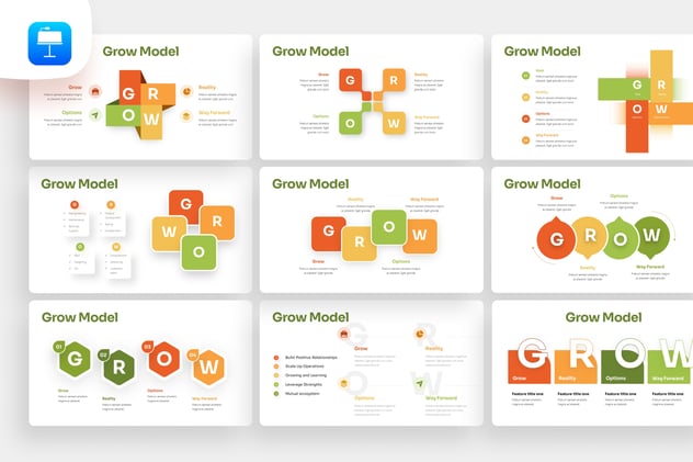 增长模型信息图表专业演示Keynote模板 - 顶尖PPT