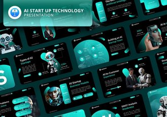 人工智能初创科技企业创业融资Keynote模板 - 顶尖PPT