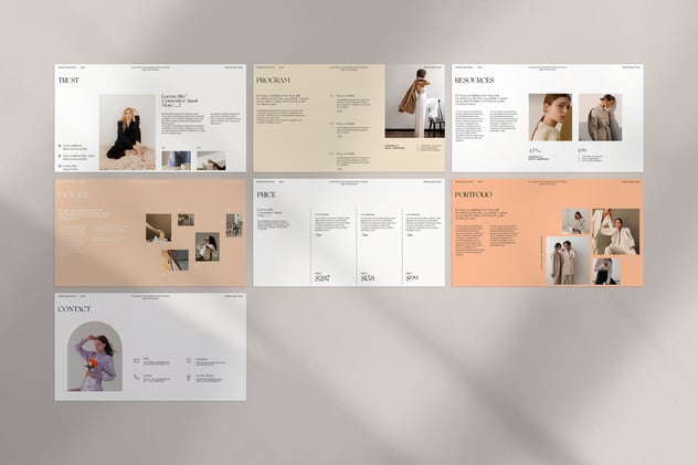 复古风时尚简约风格PPT模板 - 顶尖PPT