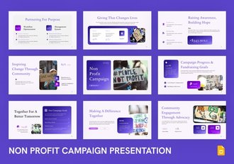 紫色非营利性公益活动策划PPT模板 - 顶尖PPT