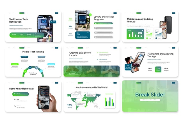 移动应用开发运营方案PPT展示模板 - 顶尖PPT