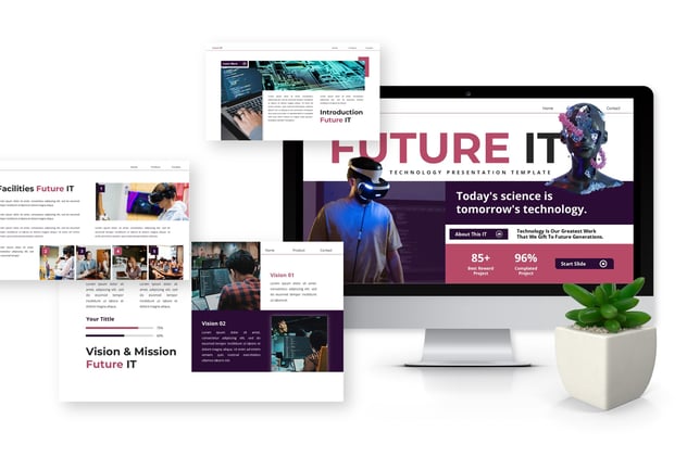 未来IT技术人工智能PPT模板 - 顶尖PPT