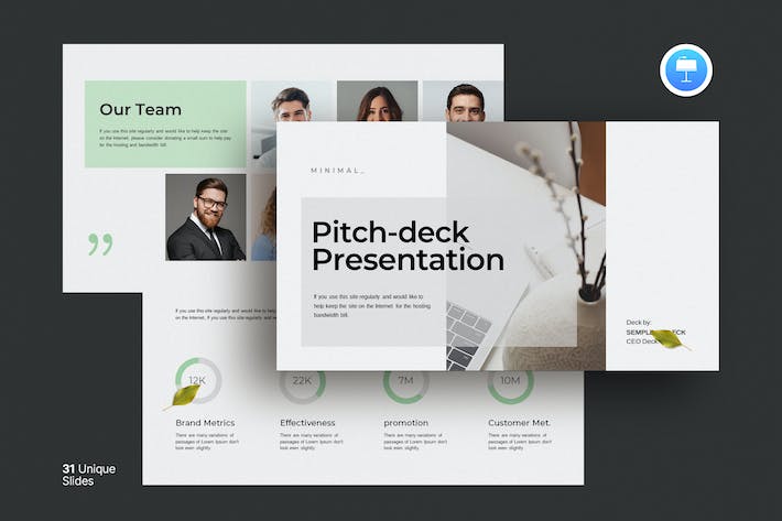 商务融资路演演讲计划Keynote模板 - 顶尖PPT