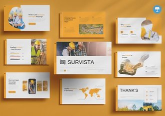 土地测量与数字制图keynote模板 - 顶尖PPT