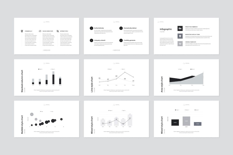 门户网站项目介绍Keynote模板 - 顶尖PPT