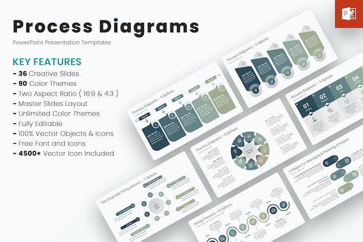 业务流程图表展示分析方案PPT模板 - 顶尖PPT