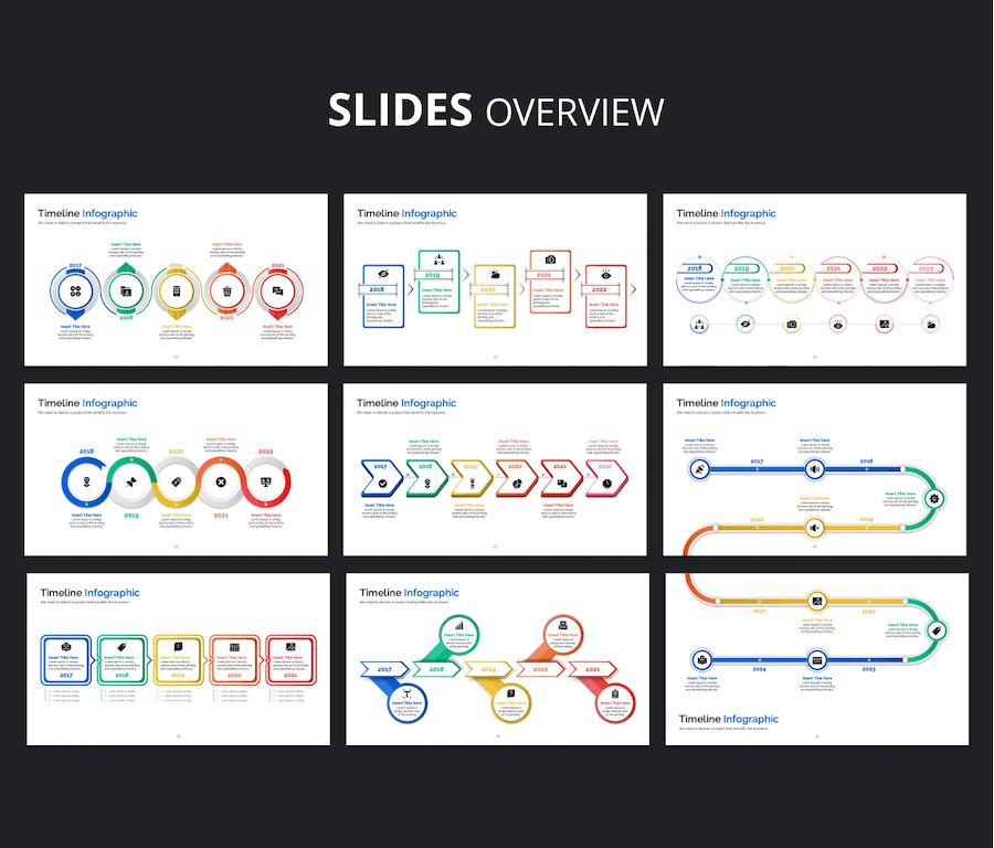 项目进度时间轴信息图可视化PPT模板 - 顶尖PPT