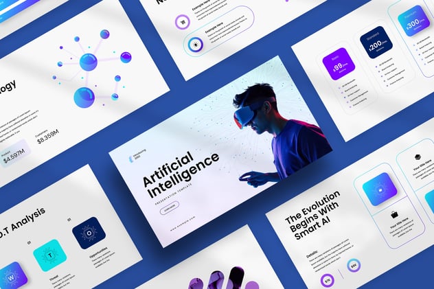 AI人工智能演示keynote模板 - 顶尖PPT