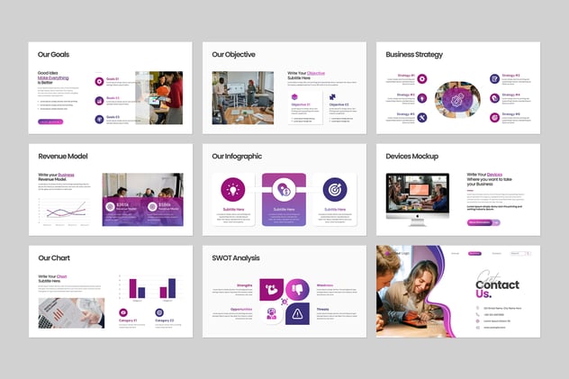 商业计划融资演讲说明Keynote模板 - 顶尖PPT