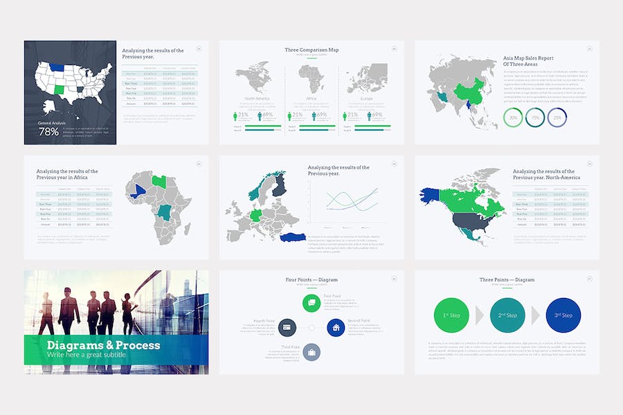 蓝色大气商业计划年总结企业合作团队介绍多用途keynote模板 - 顶尖PPT