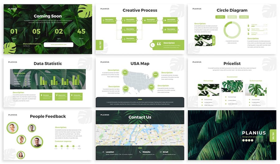 自然生态讲述展示规划设计应用PPT模板 - 顶尖PPT