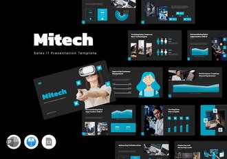 VR销售IT解决方案黑色系keynote模板 - 顶尖PPT